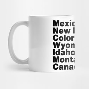 Continental Divide Trail States Mug